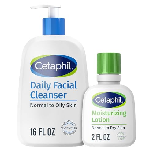 Cetaphil Daily Facial Cleanser & Moisturizer Set 18oz - Gentle Face Wash + Lotion