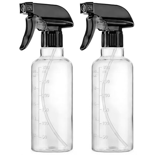 TTTred 10 oz Spray Bottles (2 Pack) - Adjustable Mist & Jet Nozzle