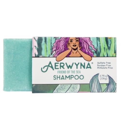 Solid Jojoba & Spirulina Shampoo Bar - Sulfate-Free, Vegan, Travel Friendly 3.75 oz