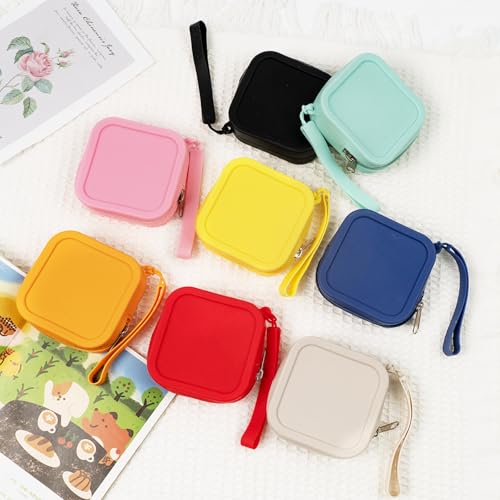 8PCS Silicone Coin Purse Set - Waterproof Travel Zipper Pouches for Jewelry, Accessories & Mini Toiletries