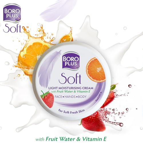 BoroPlus Light Moisturizing Cream with Vitamin E for Face & Body, 100ml
