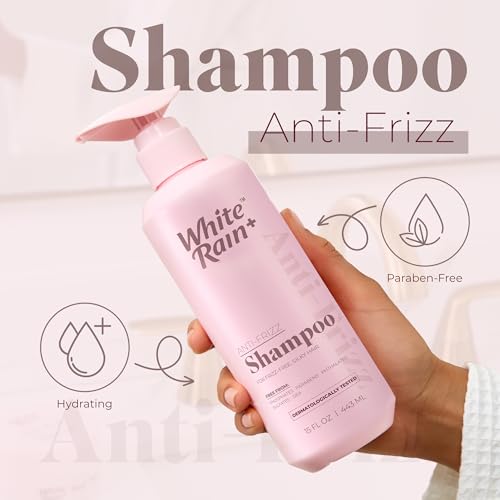 White Rain+ Argan Anti-Frizz Shampoo for Women & Men 15 Fl Oz