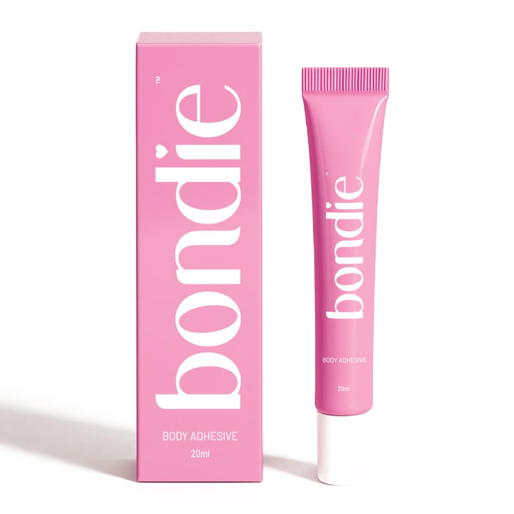 BONDIE Liquid Body Adhesive for Clothes - Fashion Tape Alternative for Low-cut Styles, Strapless Dresses and Work Blouses - Clothing Glue That Holds All Day - Sweat and Dance Proof, Fast Drying - 20ml