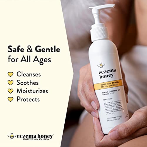 Eczema Honey Oatmeal Facial Cleanser - Natural Face Wash for Sensitive Skin (6 Oz)