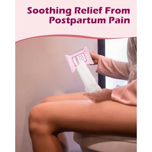 Postpartum Essentials Kit - Peri Bottle,Perineal Ice Packs,Perineal Healing Foam,Disposable Underwears,Cooling Pad Liners,Bath Salts,Canvas Bag,Card,Postpartum Gifts for Mom