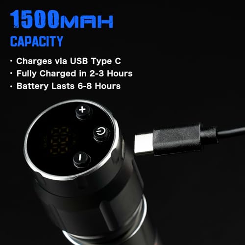 Rechargeable 1500mAh Wireless Tattoo Power Supply with Digital Screen