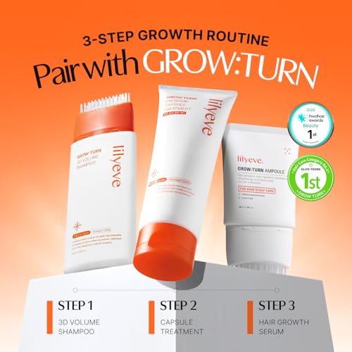 Lilyeve Scalp Revitalize Routine for Hair Growth - Serum 3.38oz | Shampoo 6.76oz | Treatment 7.77oz Set