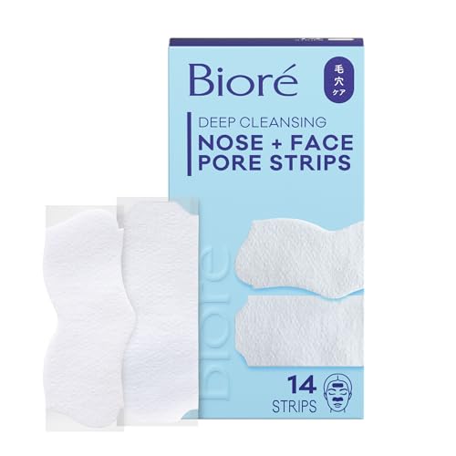 Bioré Blackhead Remover Pore Strips - Deep Cleansing for Nose & Face, 14 ct