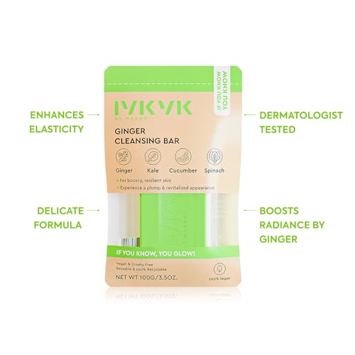 MAKARI IYKYK Ginger Cleansing Bar 3.5oz Facial Soap with Kale & Cucumber