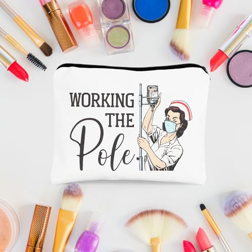 Nurse Makeup Bag - Cute Cosmetic Bag for Nurses, 9.05x7.08 inches