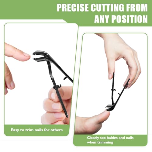 HANDWENG Wide Jaw Toenail Clippers for Thick Nails with Long Handle & Catcher