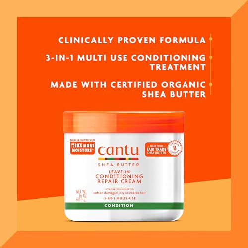 Cantu Leave-In Conditioning Repair Cream with Shea Butter, 16 oz - Pack of 2