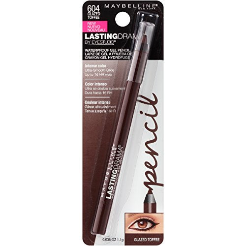 Maybelline Eyestudio Lasting Drama Waterproof Matte Gel Pencil Brown Eyeliner Glazed Toffee 1 Count