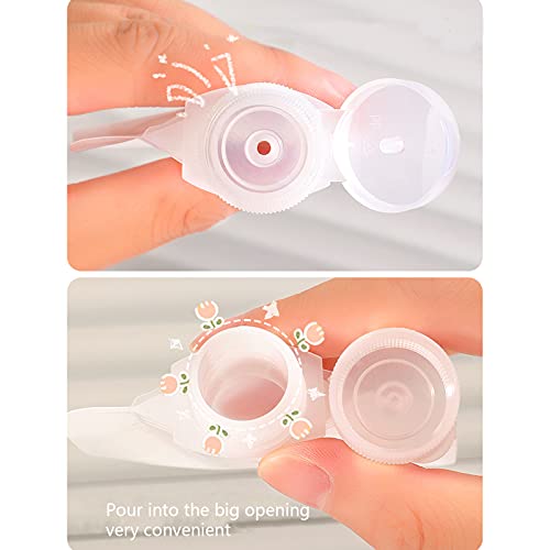 Refillable Travel Lotion & Shampoo Pouch Set - Clear Plastic Stand-Up Bags, 10 pcs