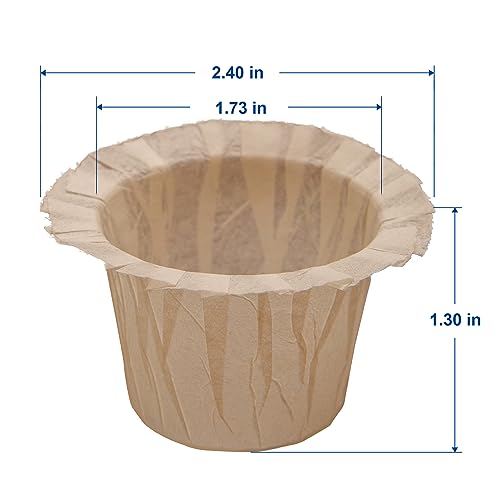 Natural Disposable Coffee Filters with 2 Reusable K Cups for Keurig