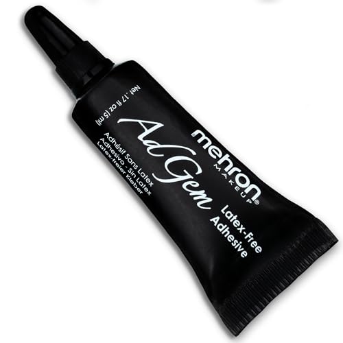 Mehron AdGem Adhesive | Latex-Free Cosmetic Glue for Lashes & Rhinestones | 0.17 fl oz