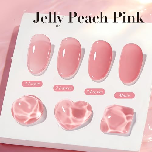 AZUREBEAUTY Jelly Blush Pink Nail Polish 18ml – Fast Drying & Long-lasting