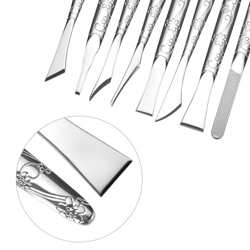 QWORK 8-Piece Stainless Steel Pedicure Kit for Ingrown Toenails & Callus