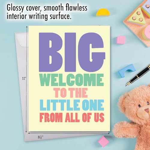 NobleWorks Giant New Baby Congratulations Card - 8.5 x 11 Inch