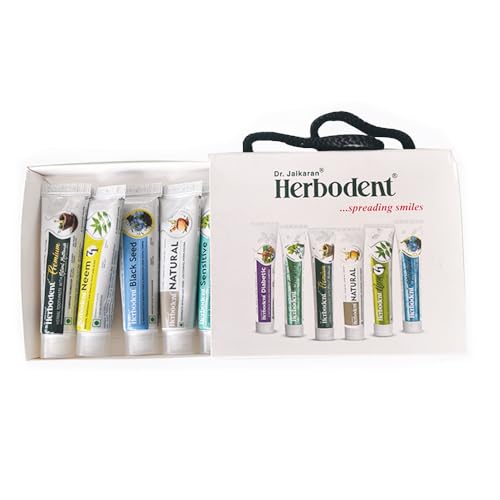 Herbodent Travel Toothpaste Pack - 6 Mini 15g Herbal Tubes