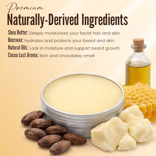 Men's Beard Balm with Shea Butter & Beeswax - Deep Conditioning & Style Support