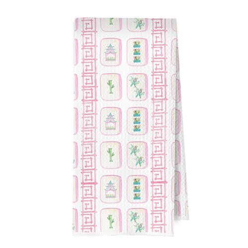 Preppy Mahjong Kitchen Towels - 16x24 Inch Decorative Tea Towels