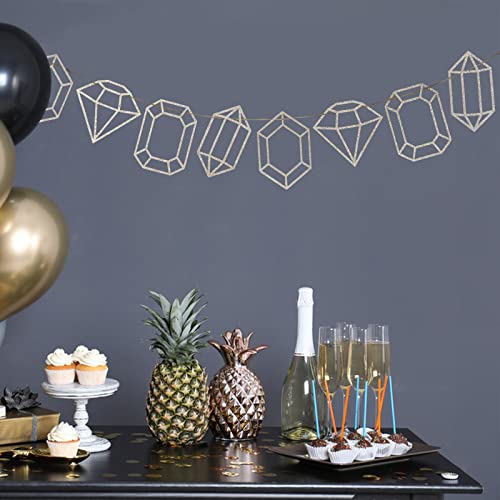 Gems Glitter Banner - Dazzling Gemstone Party Decor