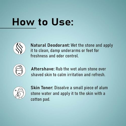 Pure Potassium Alum Stone 500g | Natural Post-Shave Care & Deodorant