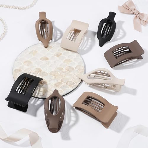 8-Pack Matte French Flat Hair Clips for All Hair Types