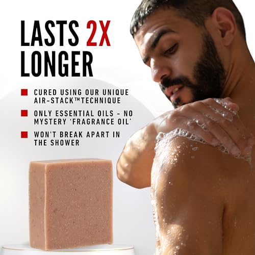 The Black Stuff All-Natural Bar Soap for Men – Moisturizing & Exfoliating