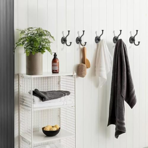 Oil Rubbed Bronze Towel Hooks - Zinc Alloy Wall Mount Coat Rack