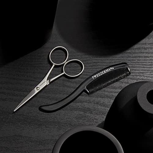 Tweezerman Moustache Scissors and Comb Set - Precision Stainless Steel