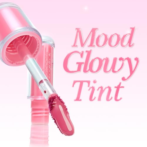 Peripera Mood Glowy Tint - Lightweight Buildable Lip Stain, 14 Rosy Wish