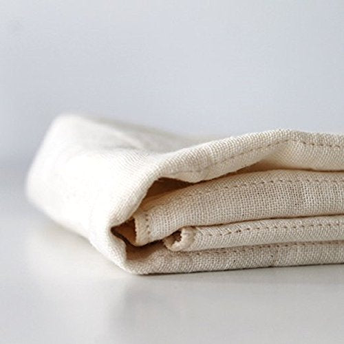 Organic Cotton Face Towel 14x14 Ivory Natural Absorbent Washcloth