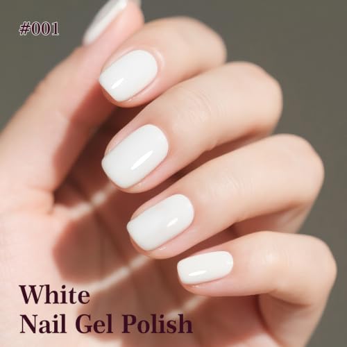 PEACECOLOR White Gel Nail Polish 16ML - Long Lasting & Elegant