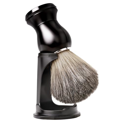 Shaving Brush Set for Men - Soft Bristle with Stand, Gift Idea
