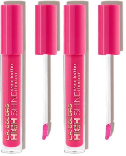 L.A. COLORS High Shine Lipgloss Flaunt 0.14 Fl Oz (Pack of 2)