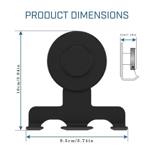 Heavy-Duty Suction Cup Hooks for Bathroom - Dual Hook Design