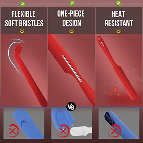 Walfos Silicone Jar Spatula Set - Heat Resistant, BPA Free, 2pcs