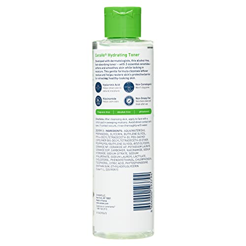 CeraVe Hydrating Toner with Hyaluronic Acid & Niacinamide 6.8 Fl Oz
