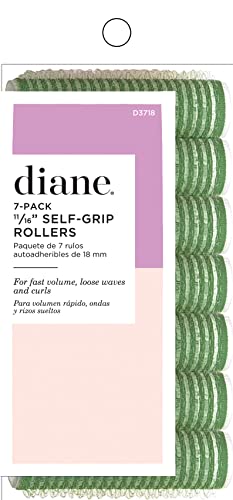 Diane D3718 Self Grip Rollers - Green, 11/16" Size, 7 Pack