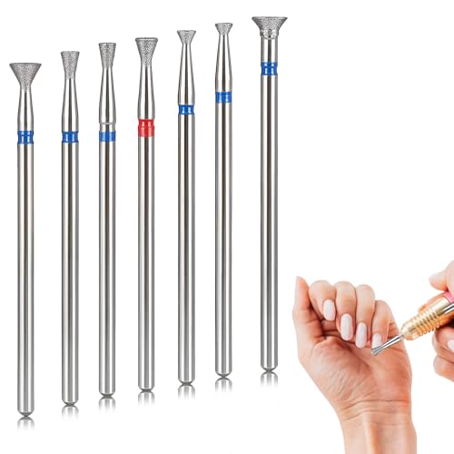 7-Piece Diamond Nail Drill Bit Set for Professional Manicure