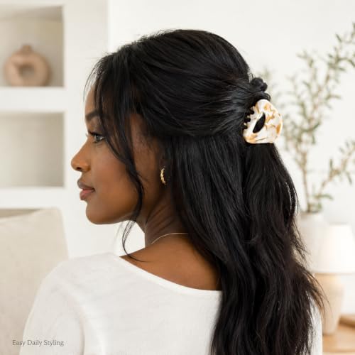 Babeorn 4 Pack Small Acetate Claw Hair Clips for Women - Mini Hairpins for Fine Hair & Daily Styles (Variation B)