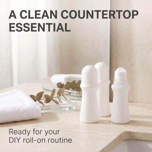 4-Pack 75ml Refillable Plastic Roller Bottles for Essential Oils