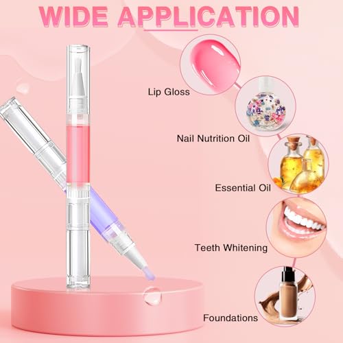 DupakSYS 25 Pack 3ml Empty Nail Oil Pen with Labels for Cuticle & Nail Growth