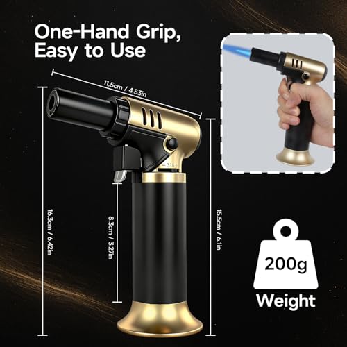 Navpeak Refillable Butane Torch Lighter with Adjustable Flame