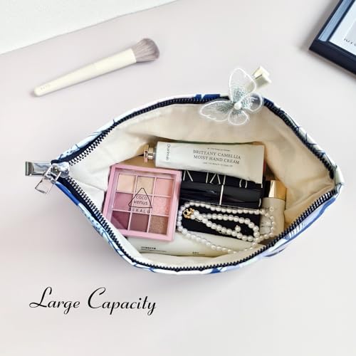 STARDW Floral Makeup Bag Organizer - Travel Cosmetic Pouch