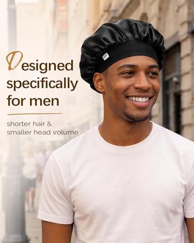 YANIBEST Small Satin Bonnet for Men | Comfortable Sleep Cap for Waves