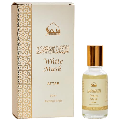 Dukhni White Musk Attar Oil 30ml Unisex Perfume Natural Fragrance