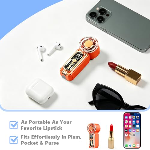 Portable Mini Handheld Fan with 100 Adjustable Speeds - USB-C Rechargeable, Lightweight & Travel-Friendly